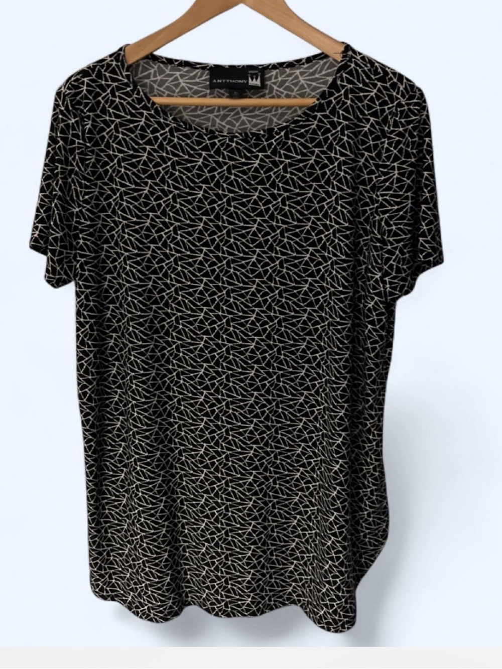 Black & White Geometric Short Sleeve Tunic